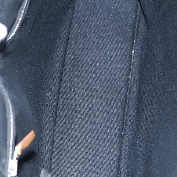 HERMES Fourre Tout PM Hand Bag Canvas Black Silver Auth ti2320 - Picture 10 of 16